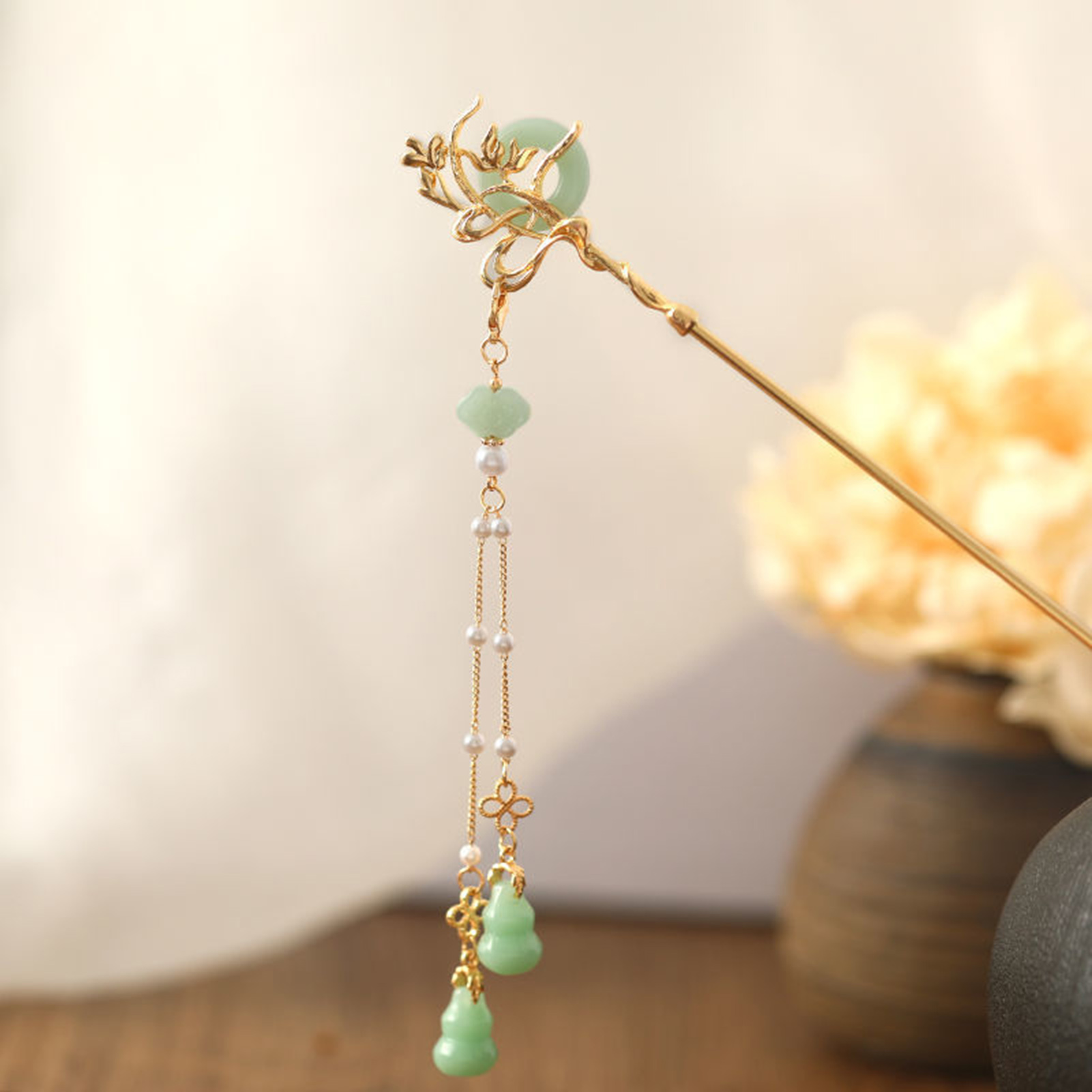 Jepit Rambut Kaca Gaya Cina un - Home Decor Glass ulasan dan harga