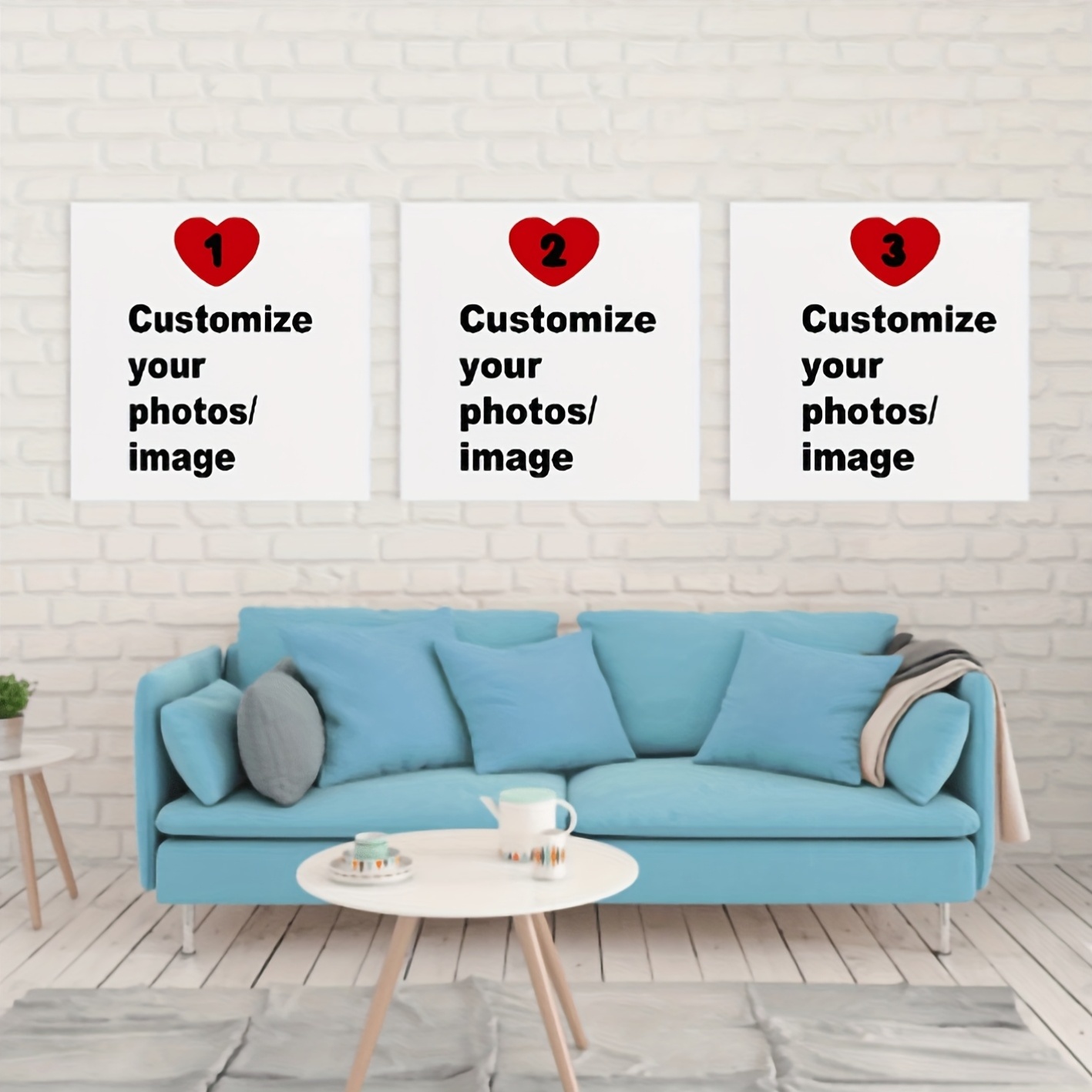 3pcs/set Poster Kanvas Persegi - Home Decor Wall Pictures ulasan dan harga