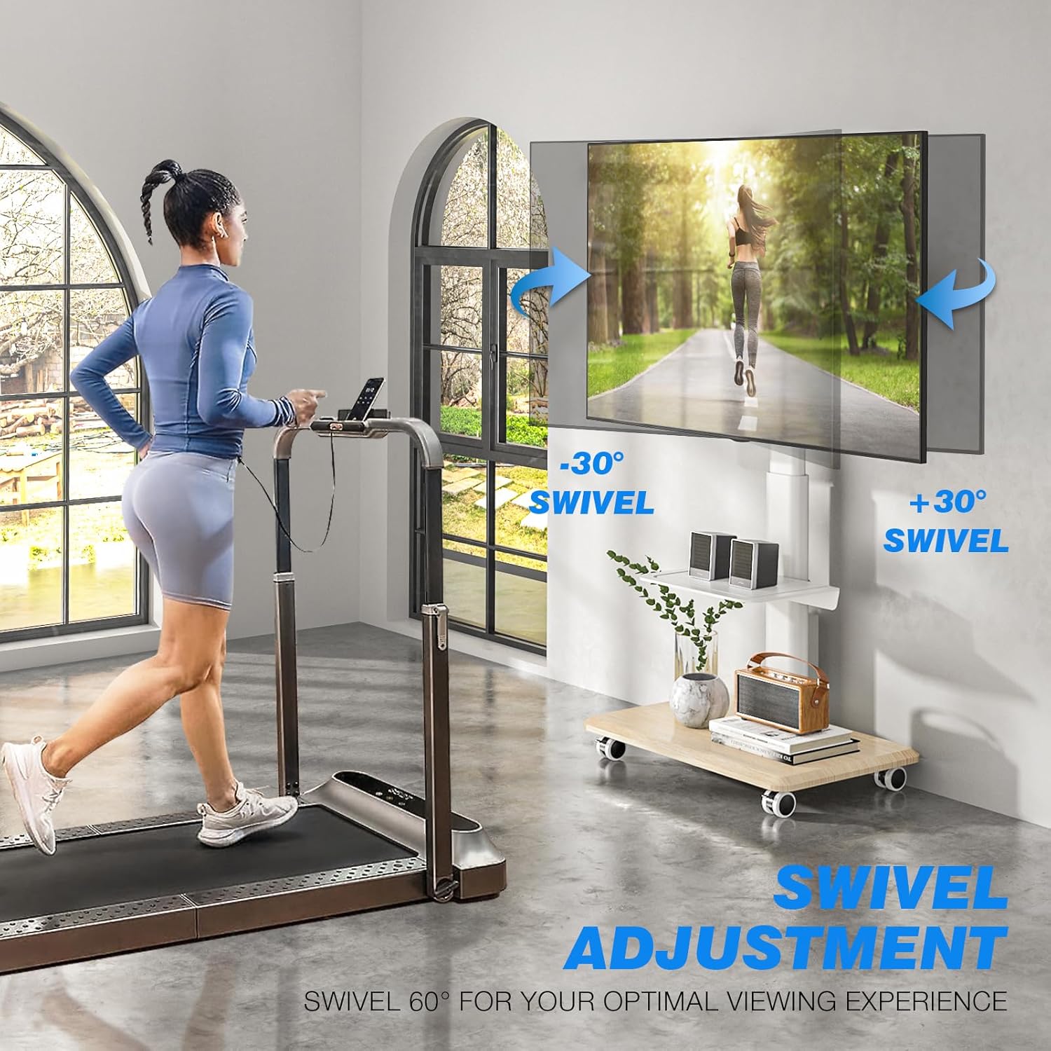 Meja TV Beroda yang Ramping de - Home Decor On Wheels ulasan dan harga