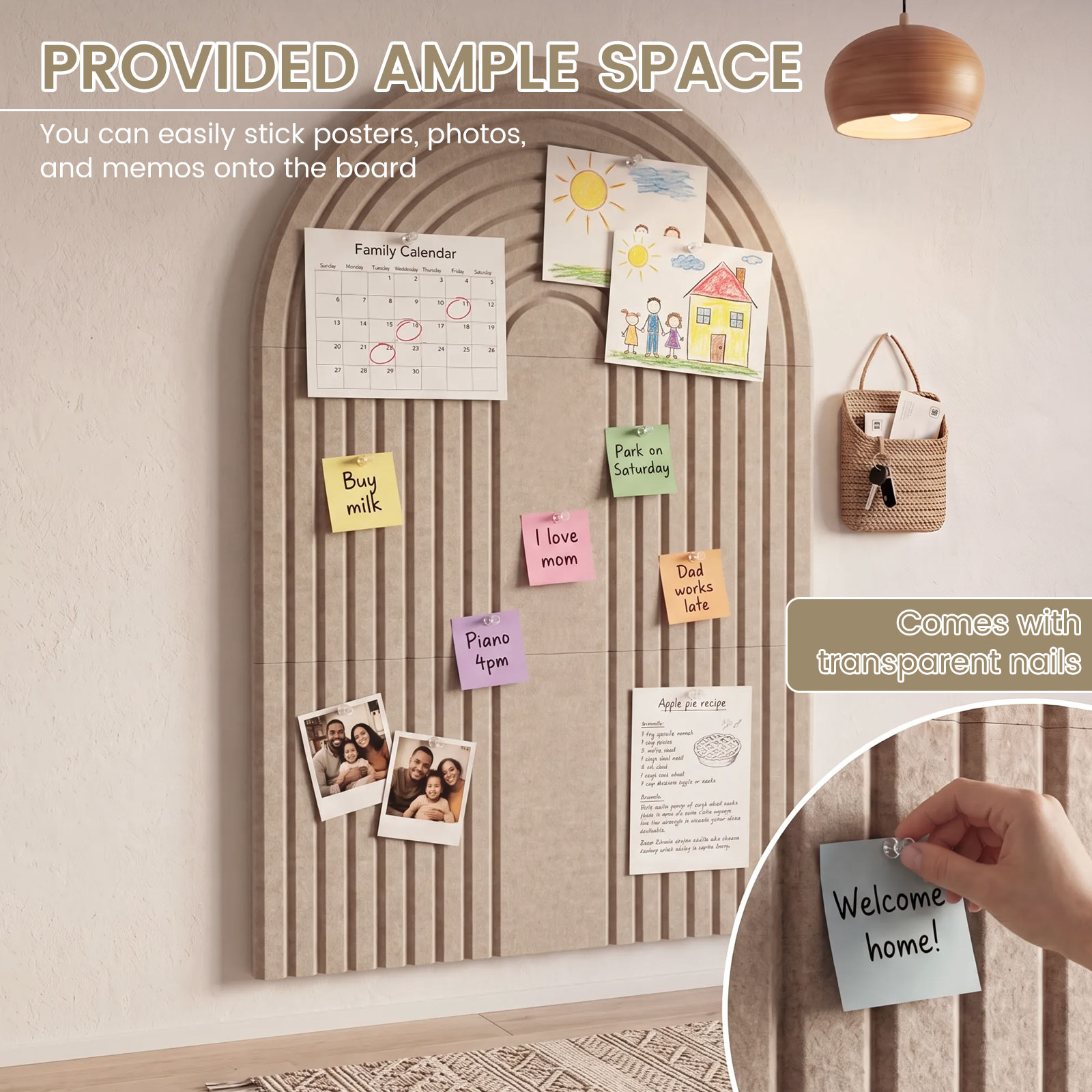 Papan Buletin Berbentuk Lengku - Home Decor Vision Board ulasan dan harga