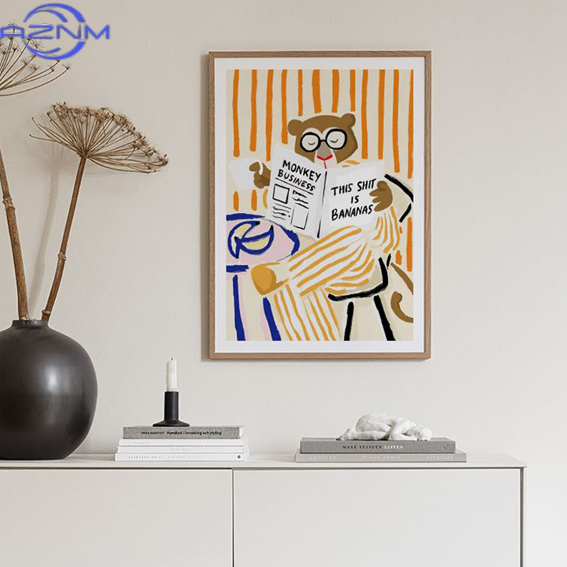 AZNM Poster Seni Boho Pelangi  - Home Decor Pt ulasan dan harga