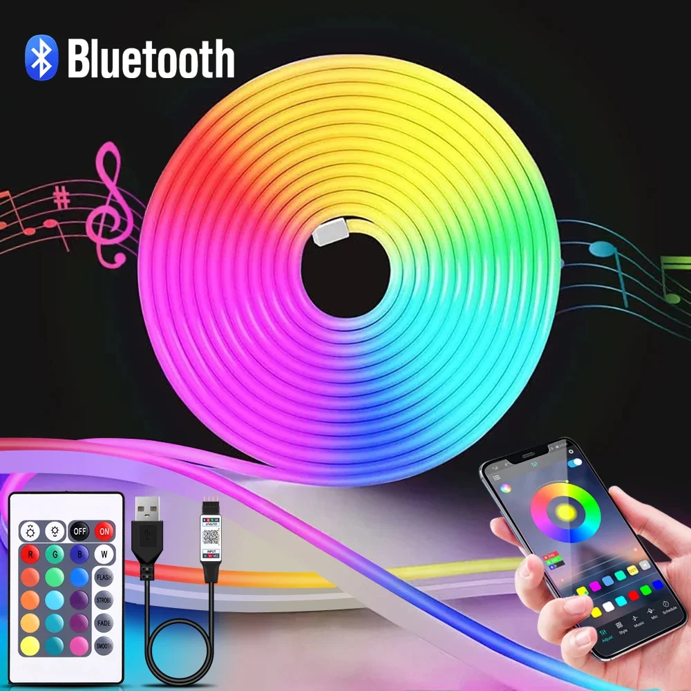 Lampu Strip LED Neon RGB 1-5m  - Home Decor Light ulasan dan harga